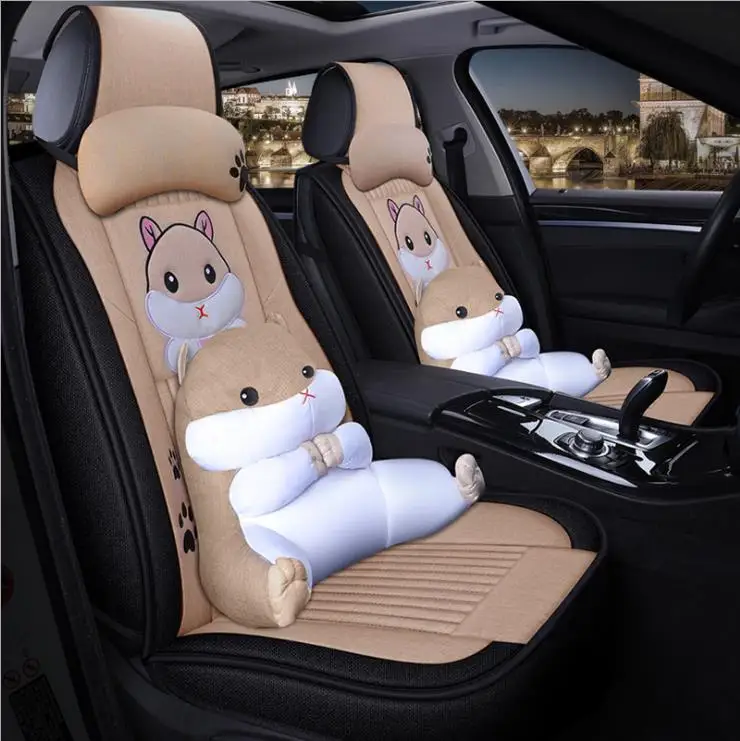 

Cute Cartoon Universal Car Seat Cover Fabric Car Seat Protector Car Chair Cover P19103
