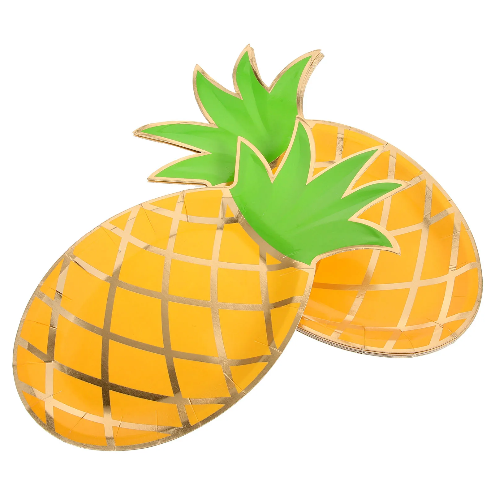 

Pineapple Plate Cute Paper Plates Dinner Hawaii Hawaiian Party Supplies Decorative Decorations