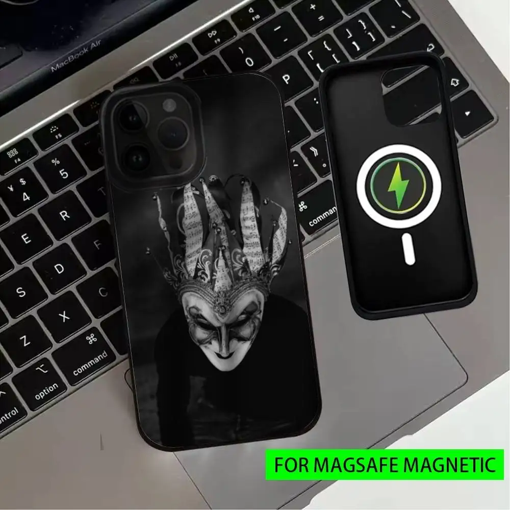 حافظة هاتف Super DJ B-Boris B-Brejcha لهاتف iPhone17,16,15,14,13,12,11 Plus، Pro Max Magnetic للشحن اللاسلكي Magsafe