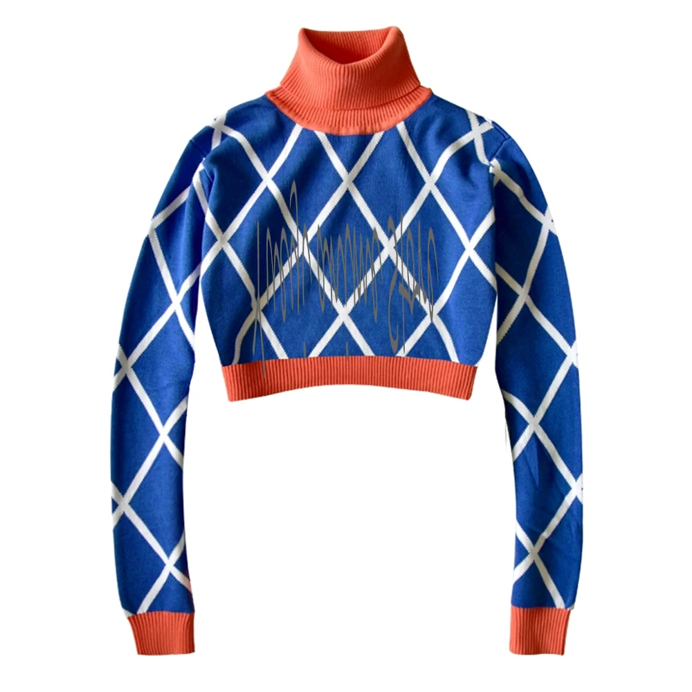 

Customize-Anime-Guido Mista Cosplay Costume Highneck Knitted Sweater Halloween