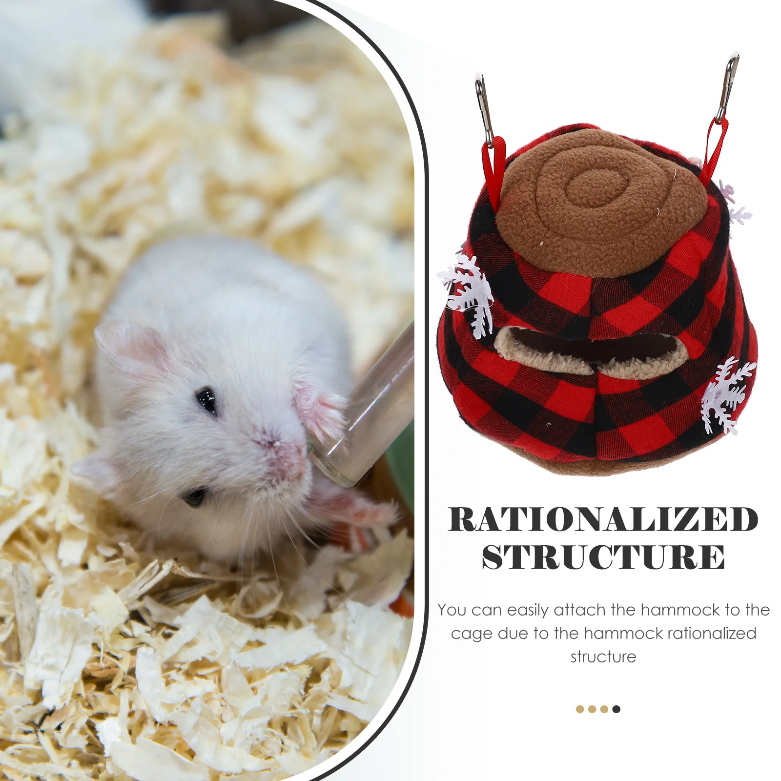 

Snow Cotton Pet Bed For Hamster Guinea Pig Rat Chinchilla Hanging Cage Hideout Warm Sleeping Hammock Small Animal House