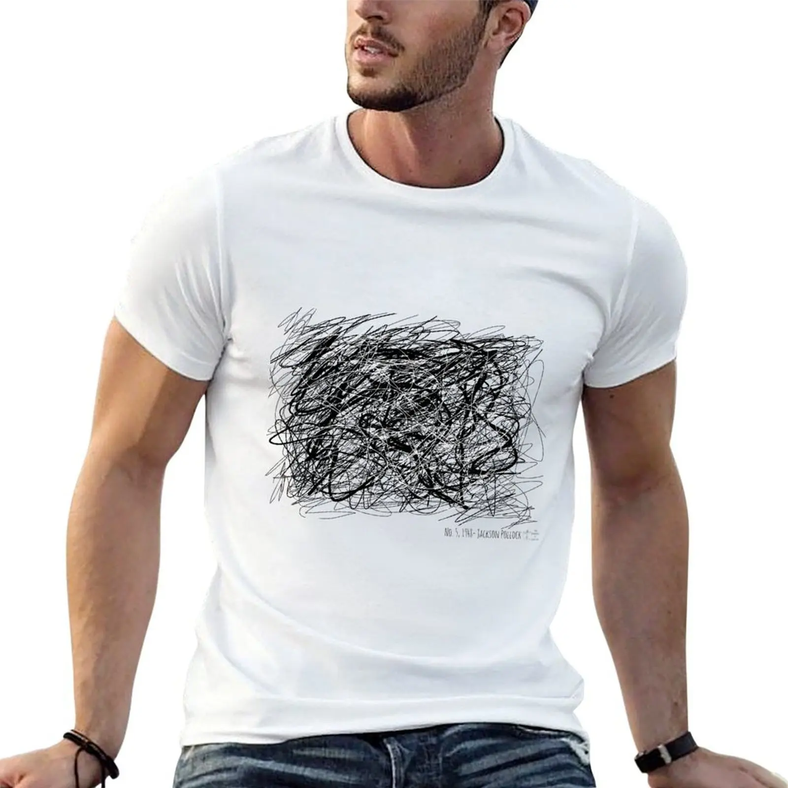 No 5, 1948- Jackson Pollock T-Shirt gifts for boyfriend anime figures fruit of the loom mens t shirts