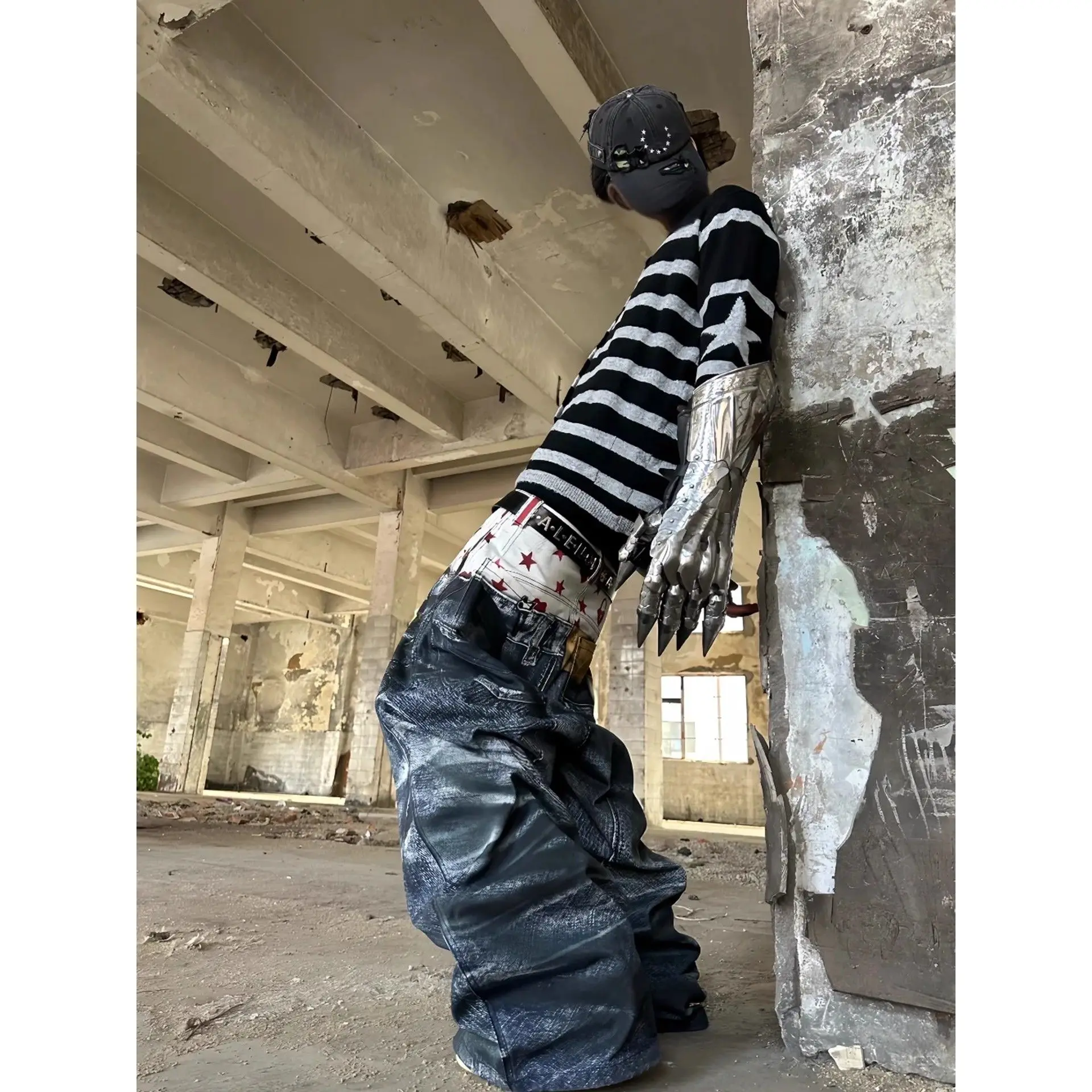 Men's Fashionable Printed Patterns Pants Hip-hop Boys Summer Bottom Wide Legs Sweatpants Male High Waist Unisex Baggy Trousers