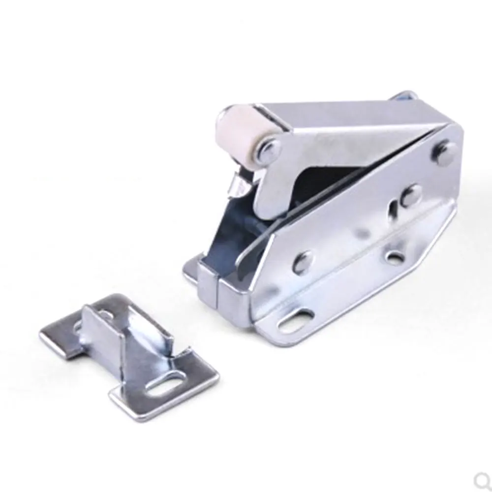 1 Stuks Loft Deur Springveer Luik Push Latch Auto Lente Koudgewalst Stalen Touch Latch Push Latch Zolder Kast Lock Hardware