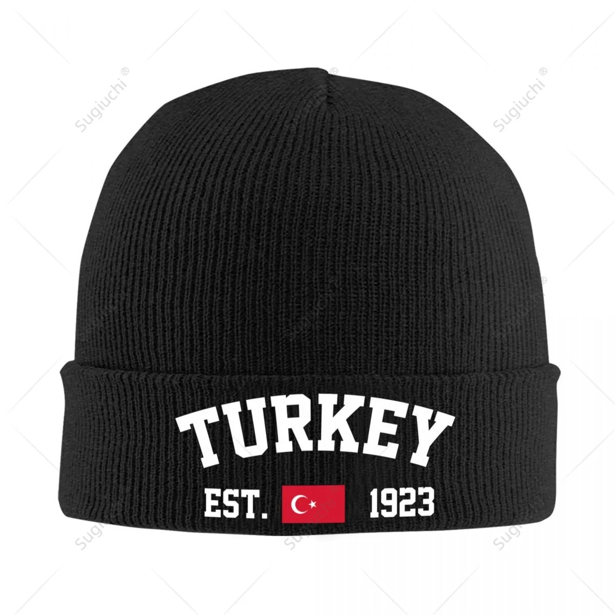 Unisex Turkey EST.1923 Knitted Hat For Men Women Boys Winter Autumn Beanie Cap Warm Bonnet