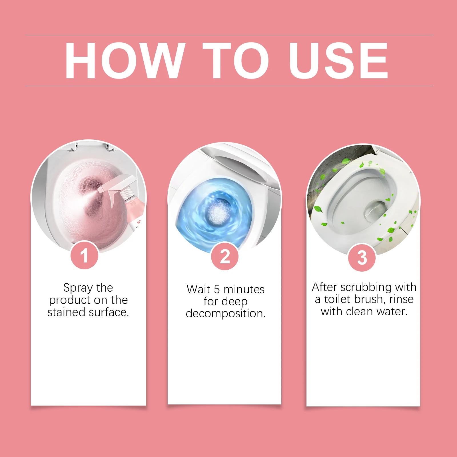 Detergente per WC aromatico: smacchiatore e deodorante profumato floreale, detergente per WC fresco