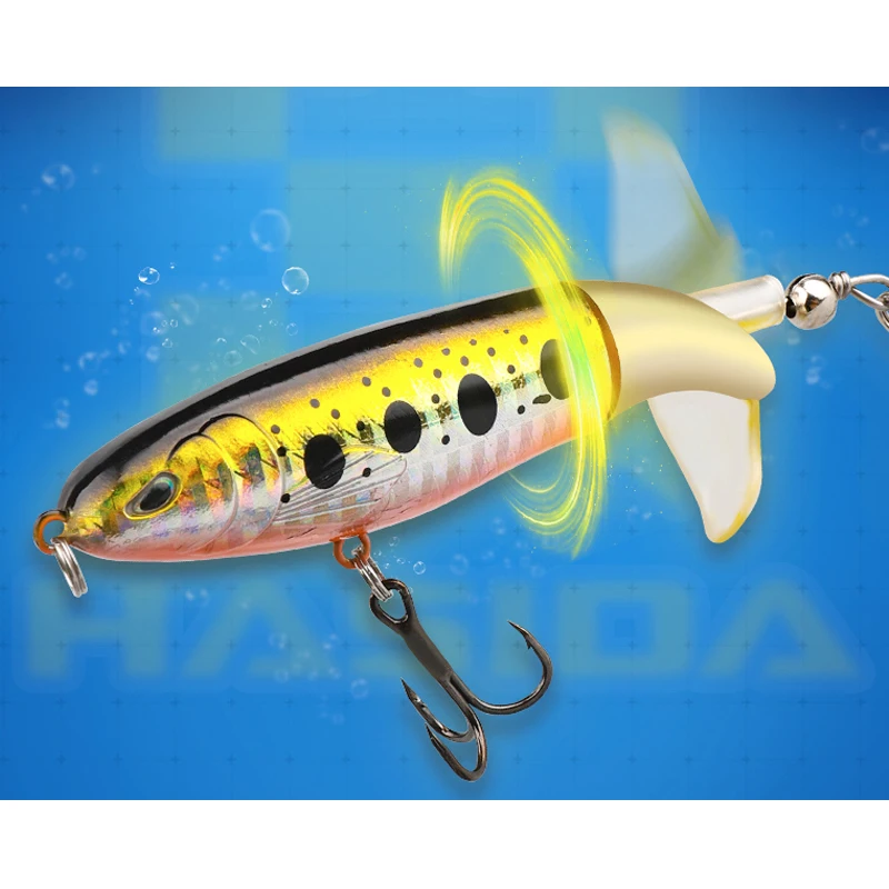 

HISTAR 1 box Rotating Floating Tractor Pencil Fishing Lure Suit Laser Coating 3D Artificial Eye Hard Bait Vividly Swimming