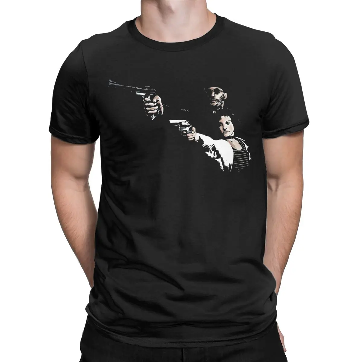 Leon The Professional Men's T Shirt Movie Crazy Tee Shirt Short Sleeve O Neck T-Shirt Pure Cotton Birthday Present Tops