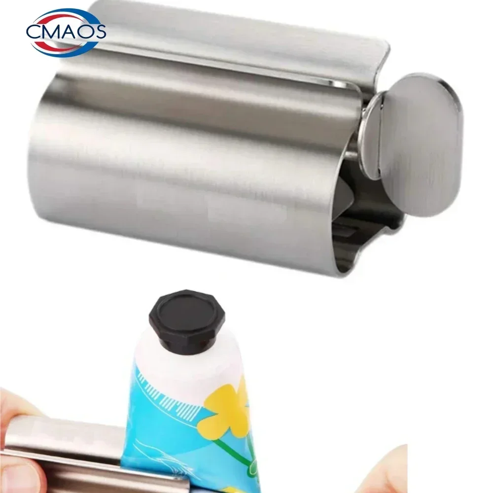 Aluminum Toothpaste Squeezer Roller Dispenser for Tubes Ointments Cosmetics Bathroom Accessories Toothbrush Holder