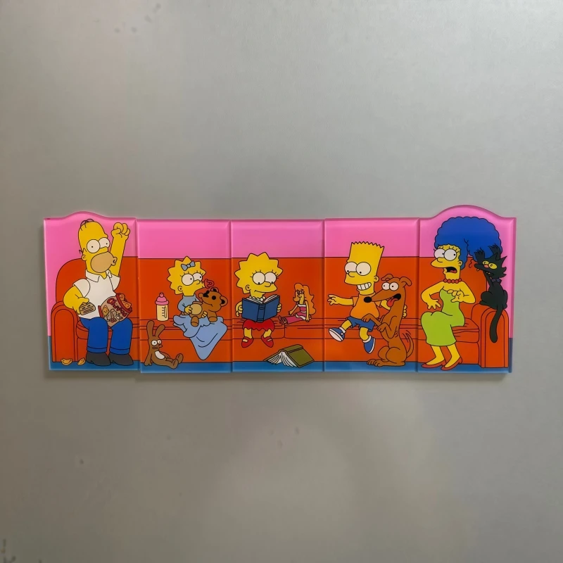 5 Stück US THE SIMPSONS Familien-Kühlschrankmagnete Cartoon Anime Acryl Fensterdekoration Magnetische Aufkleber Raumdekoration Spielzeug Geschenk
