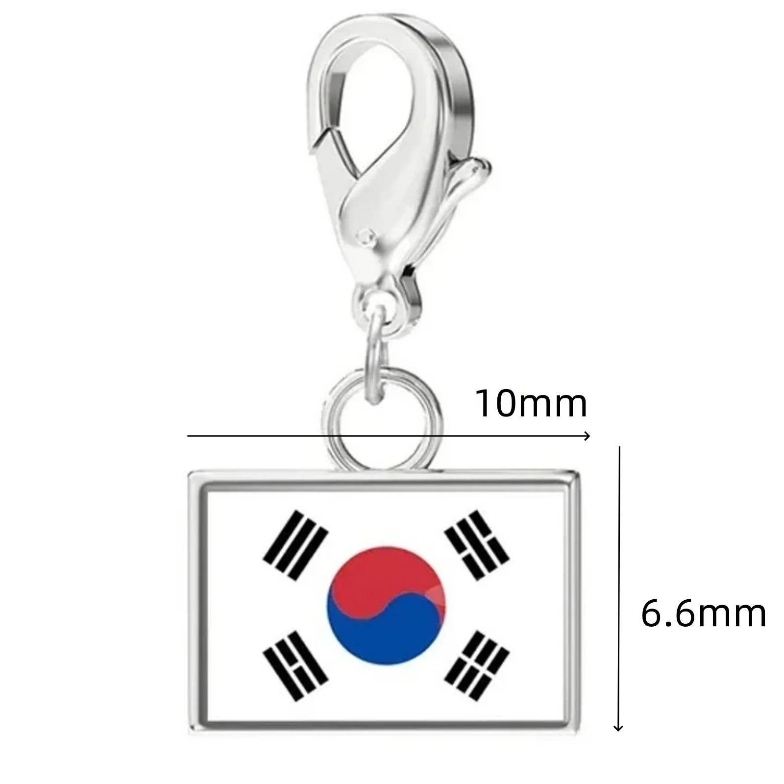 Flaggen-Karabinerhaken Stahlanhänger Edelstahl Mode Französische Deutsche Nationalflagge Anhänger DIY Armband Schlüsselanhänger Geschenk – Detail 17