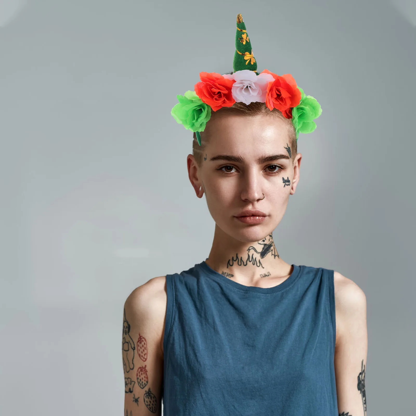 

Unicorn Headband Flower Headwear Birthday Party Decorations Accessories for Women Flowers Irish Festival Accessory Aldult