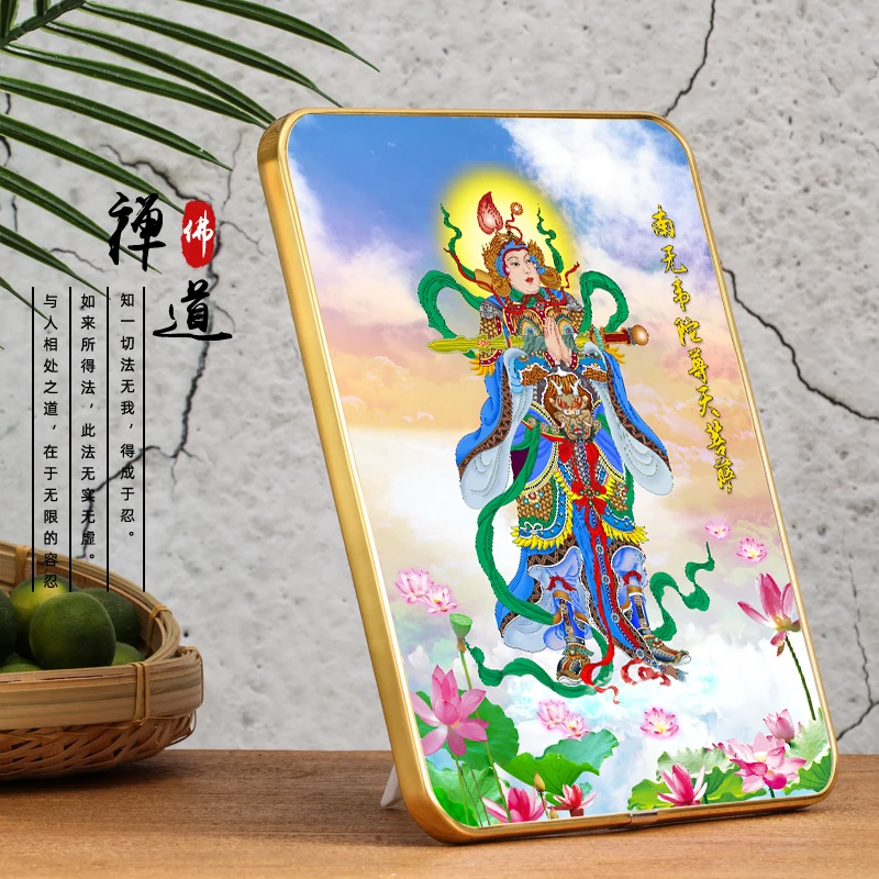 Pure land, Nanwu Dharma protector, Weituo Zuntian portrait, Phnom Penh photo frame decorative painting, hanging painting