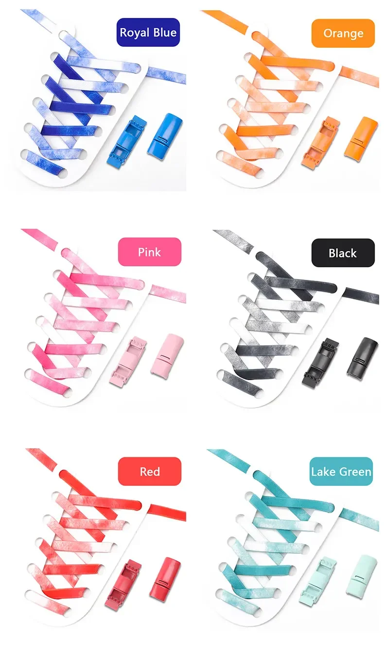 Magnets chloss Schnürsenkel für Sneaker Regenbogen Farbverlauf flache elastische Schnürsenkel für Erwachsene Kinder keine Krawatte Schnürsenkel Schuh zubehör – Detail 8
