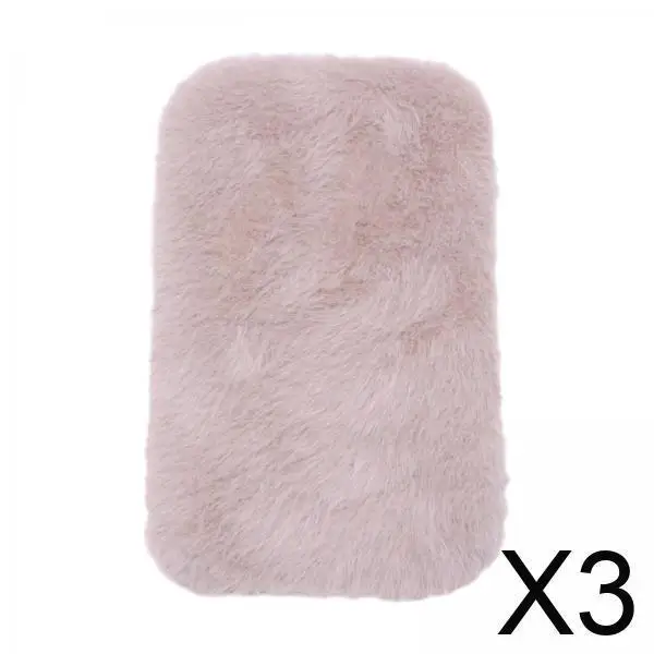 

Круглый плюшевый ковер цвета хаки, овальный ковер для кукольного домика, миниатюрная мебель для 1, 12, украшение кукольного дома