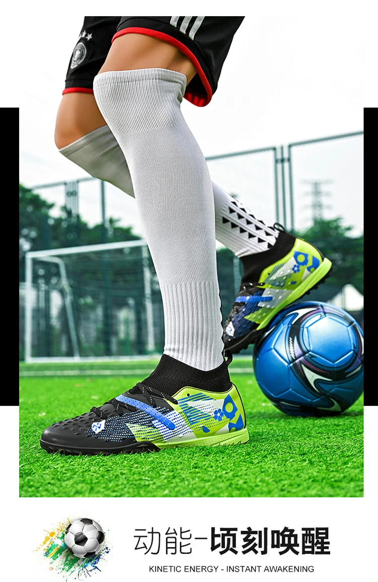 Neue Männer Fußball Schuhe Hochwertige Outdoor Hohe Knöchel Ultraleicht Indoor Fußball Stiefel Nicht-Slip Sport Schuhe Futsal Nicht-Slip – Detail 26