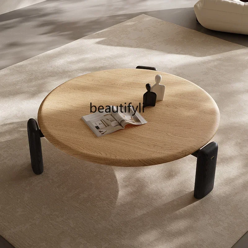

American Italian minimalist coffee table combination round coffee table creative size apartment living room home designer