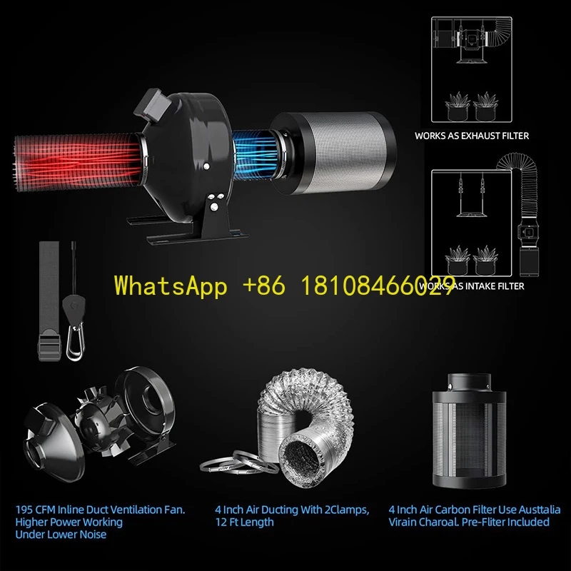 

Tent Complete System S1000 LED Grow Light Grow Tent Kit 4" Fan Filter and Humidifier32X32 Integrated Auto Grow