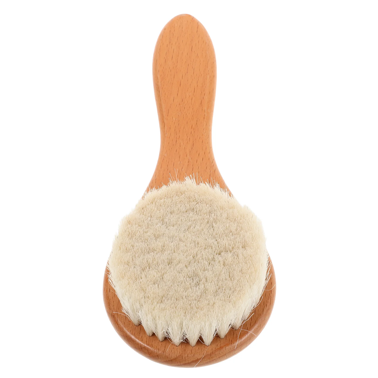 

Baby Bath Brush Wood Handle Soft Wool Bristles Infant Scalp Care Gentle Hairbrush for Newborn Toddlers Shampoo Scalp Massager