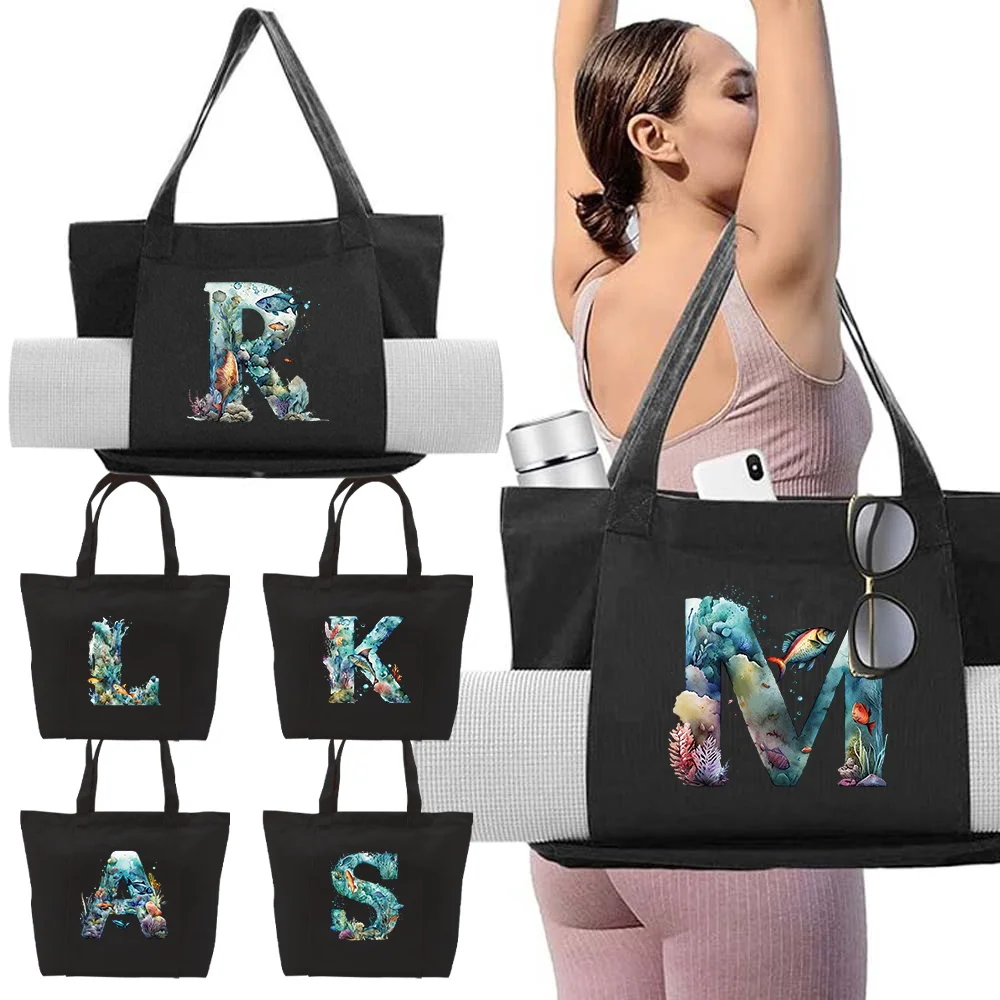 

Women's Yoga Bag One Shoulder Portable Large Capacity Sports Storage Bag Travel Fitness Pilates Equipment Storage Bag