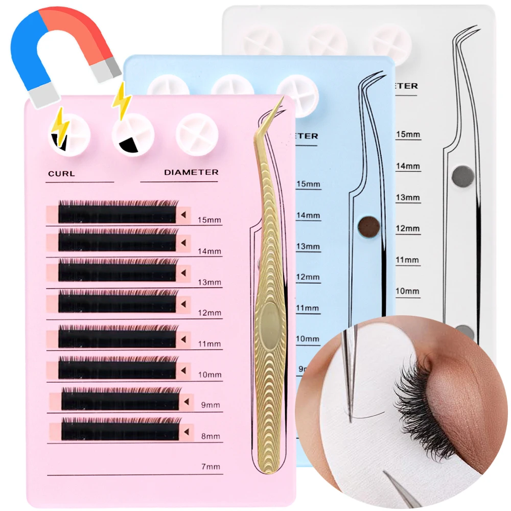 Acrylic Eyelash Board Grafting Lash Scale Plate Lash-Tray Strip Stand Thick Lash Extension Hand Plate Lash Lift Glue Holder