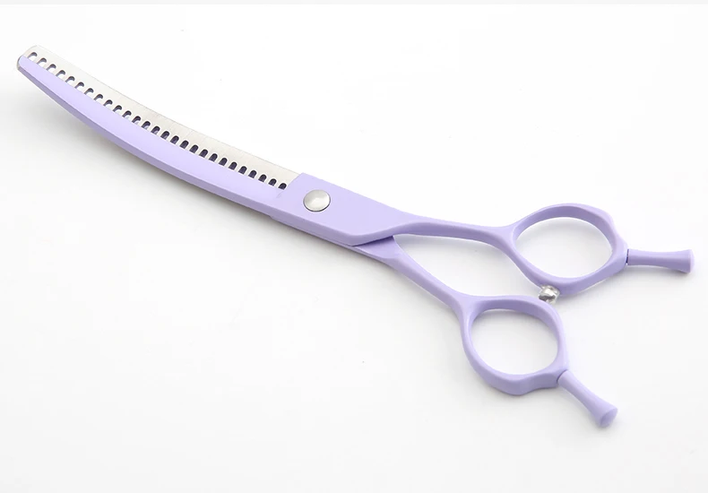 Fenice Dog Beauty Schere, bunt, 6,5/7/7,5 Zoll, JP440C, professionelle Hundepflegeschere, gebogen, dünnere Chunker-Schere – Detail 18