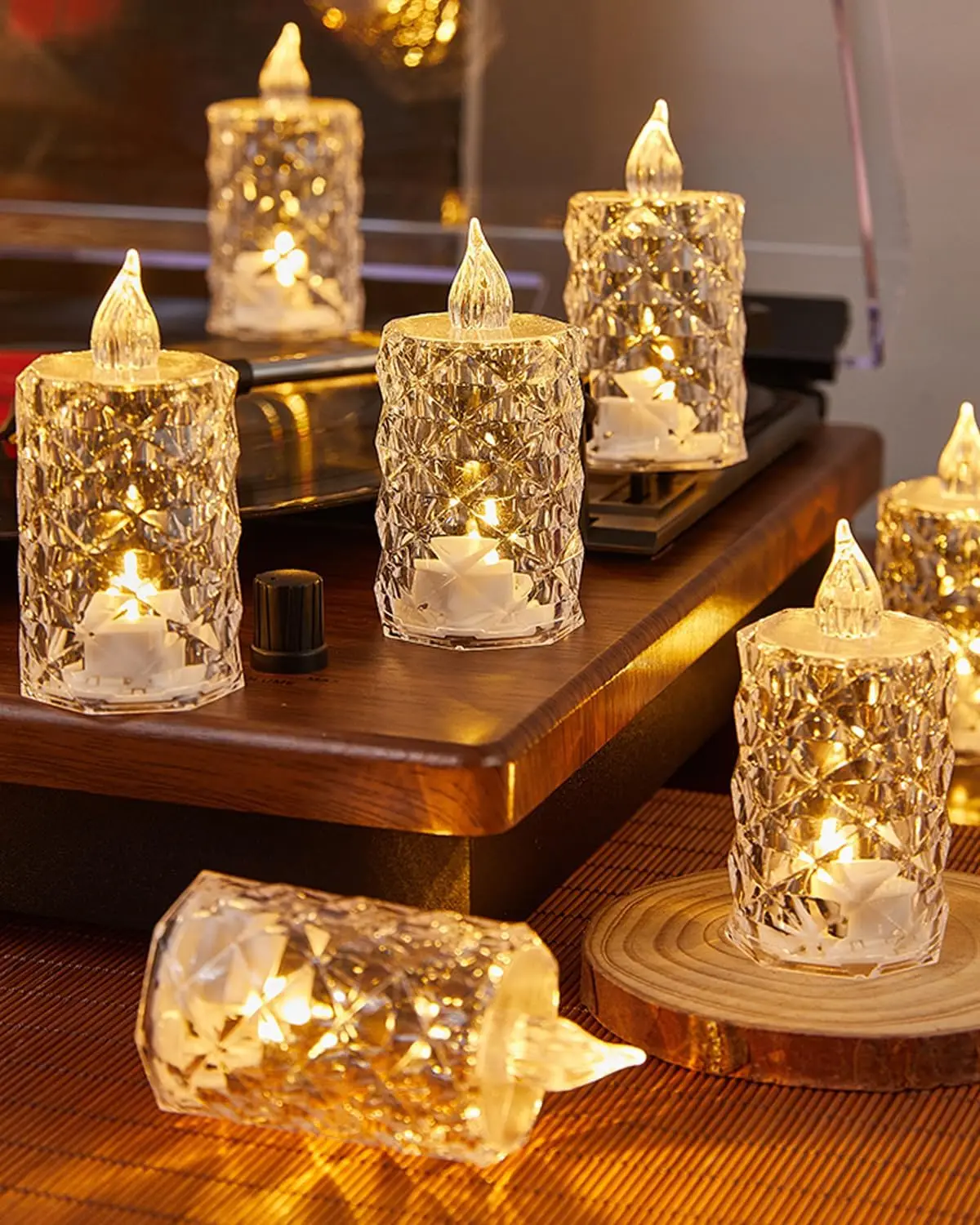 

Flameless LED Candle Creative wishing Led Tea Light Warm White Flameless Candle Halloween Christmas Decor Candle Light