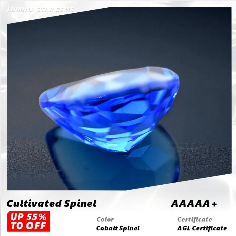

L-Lab Grown Cobalt Spinel Pear Shape Extremely Shiny Quality Charm Gemstone Advanced Jewelry Making Materials AGL Certificate