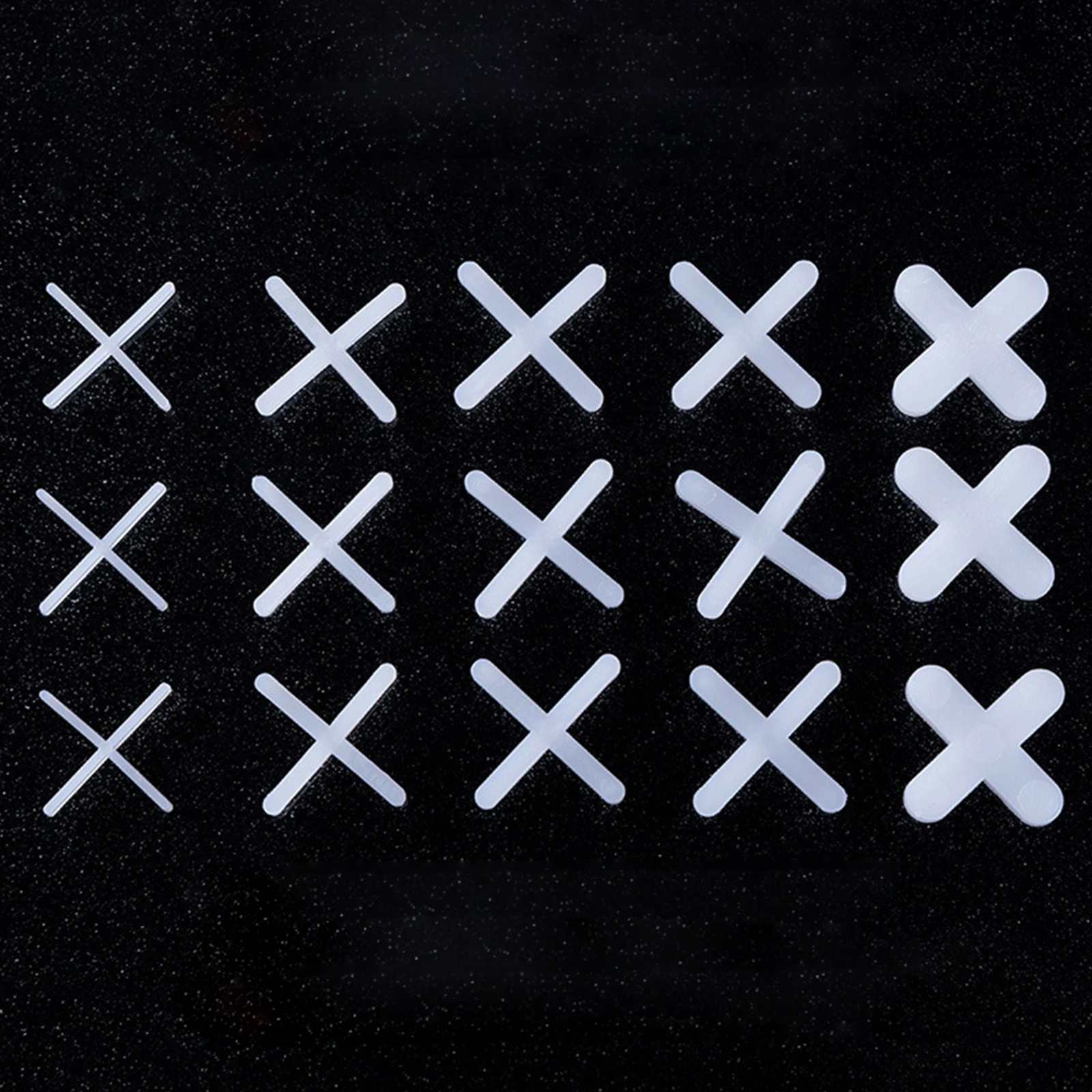 مكونات من بلاط البلاستيك المتقاطع لمرفق البناء فواصل البلاط 1 مم، 1.5 مم، 2 مم، 2.5 مم، 3 مم، 90-100 قطعة #5