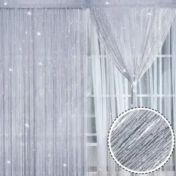 2M*1M String Curtain Panels Door Fly Screen Hanging Beaded Curtains Room Divider Net