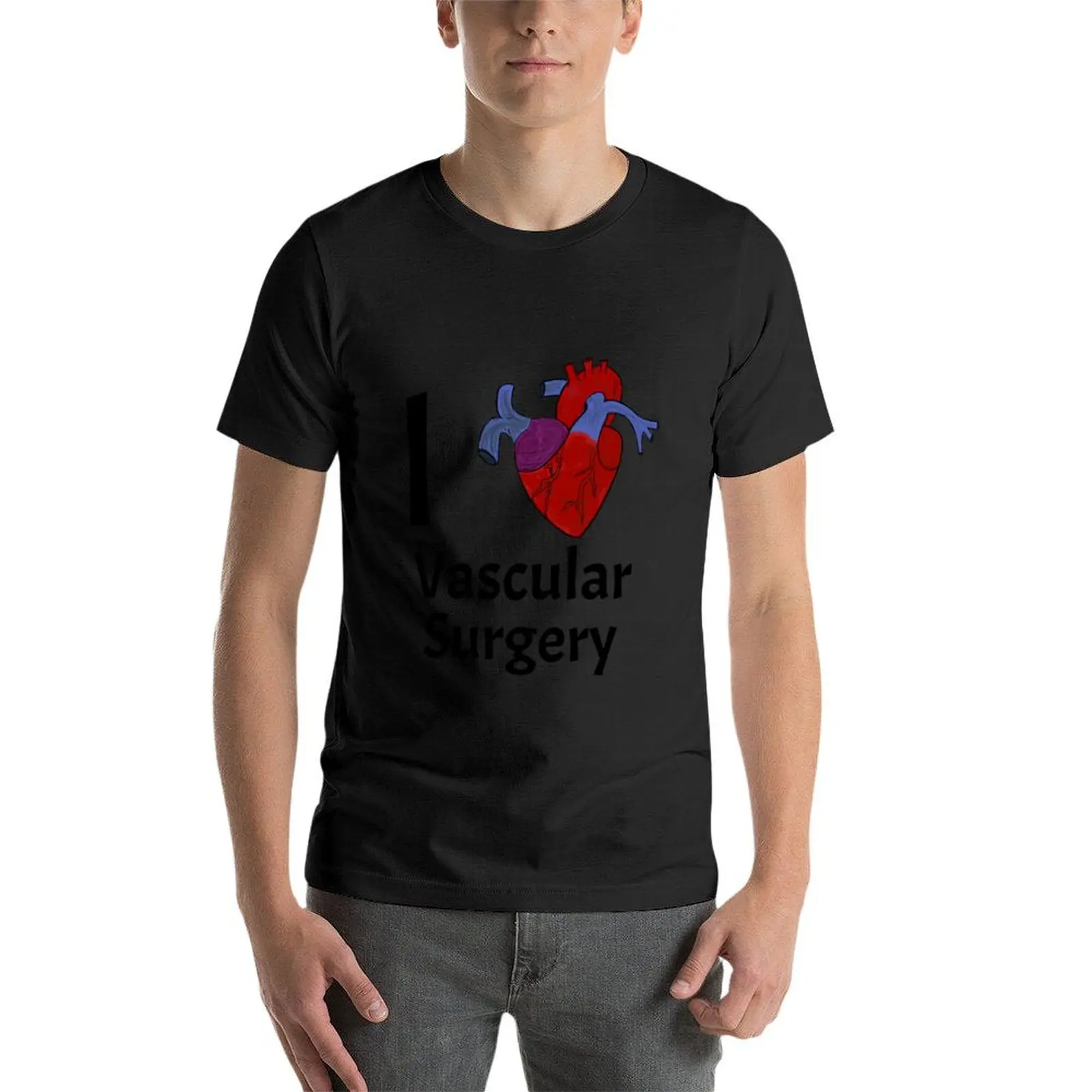 T-shirt I Love Vascular Surgery Coussins pour homme, vêtements esthétiques, médicaments grande taille, personnalisé, concevez vos propres vêtements