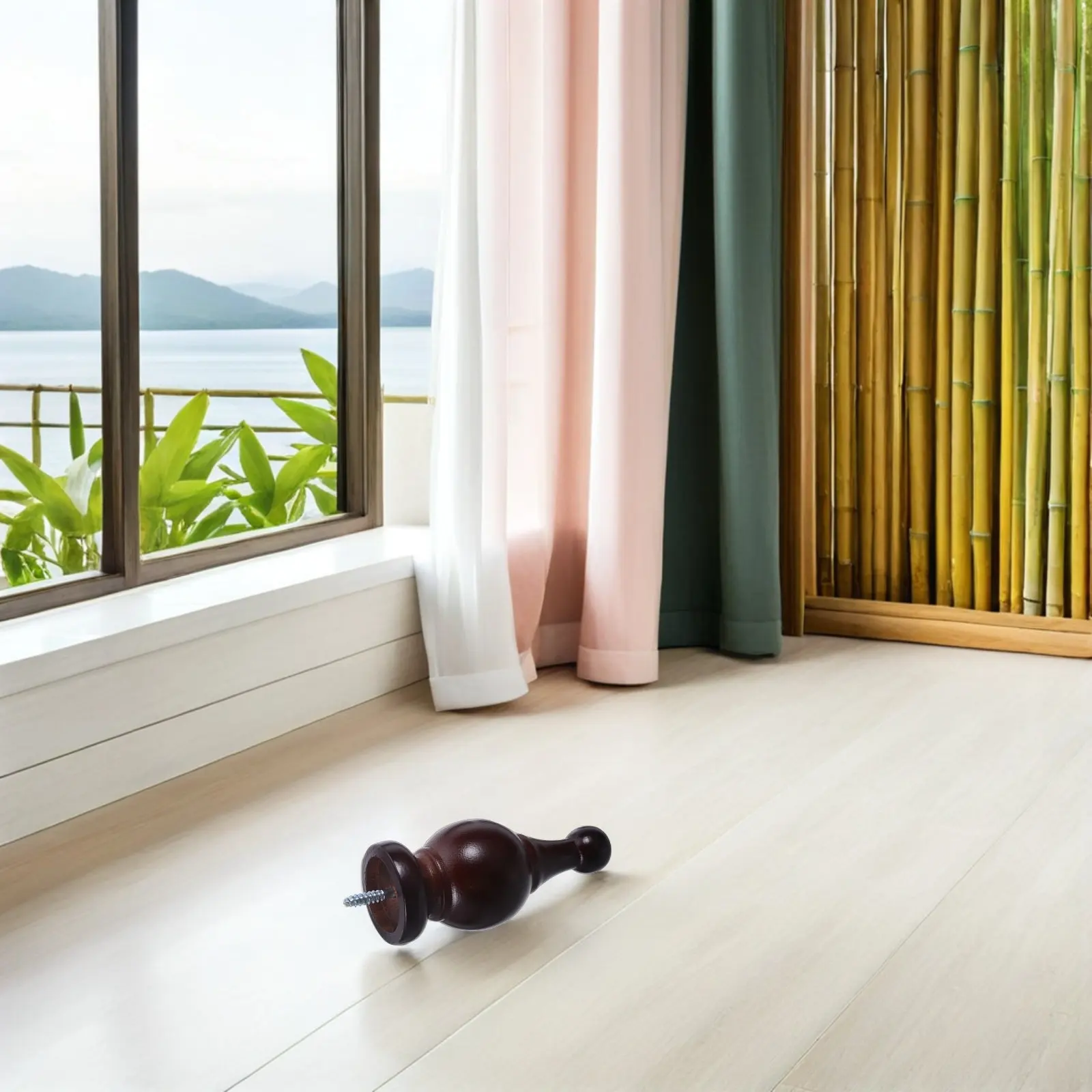 

4 шт. Декоративные деревянные наконечники для карнизов в римском стиле, заглушки для карнизов 28 мм, сменные наконечники для оконных штор