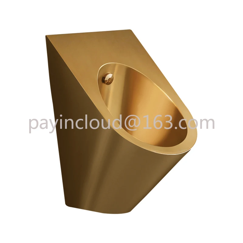 

Induction Bar Light Luxury Gold Urine Cup Urinal Nordic Black Stainless Steel Urinal Wall-Mounted