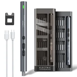 Juego de destornilladores eléctricos de precisión, recargables Kit de herramientas tipo c, brocas inalámbricas para teléfonos móviles Xiaomi, 51 en 1