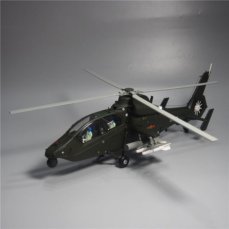 1:48 Scale Alloy Die Casting Simulation Aircraft Model of Wuzhi 19 Black Cyclone Helicopter Collection Toys Gifts