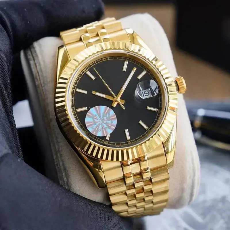 

Luxury Hot Selling Men's Women's Watch Dual Calendar Automatic Mechanical Watch Gold Black White Party Dinner Fashion Watches