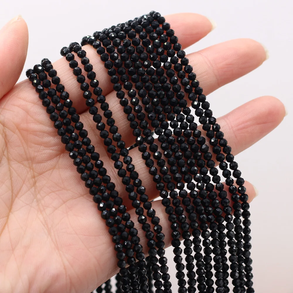 Faceted Beads Spinel Stone Round Beads Mixed Color for Jewelry Making DIY Bracelet Necklace Accessories 2-3mm