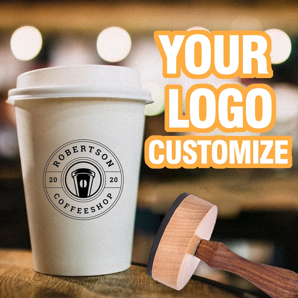 Custom Rubber Stamp For Coffee Cup Wooden Seal Personalized Clear Logo For Invitation Party Decoration Stamps Or Scrapbooking