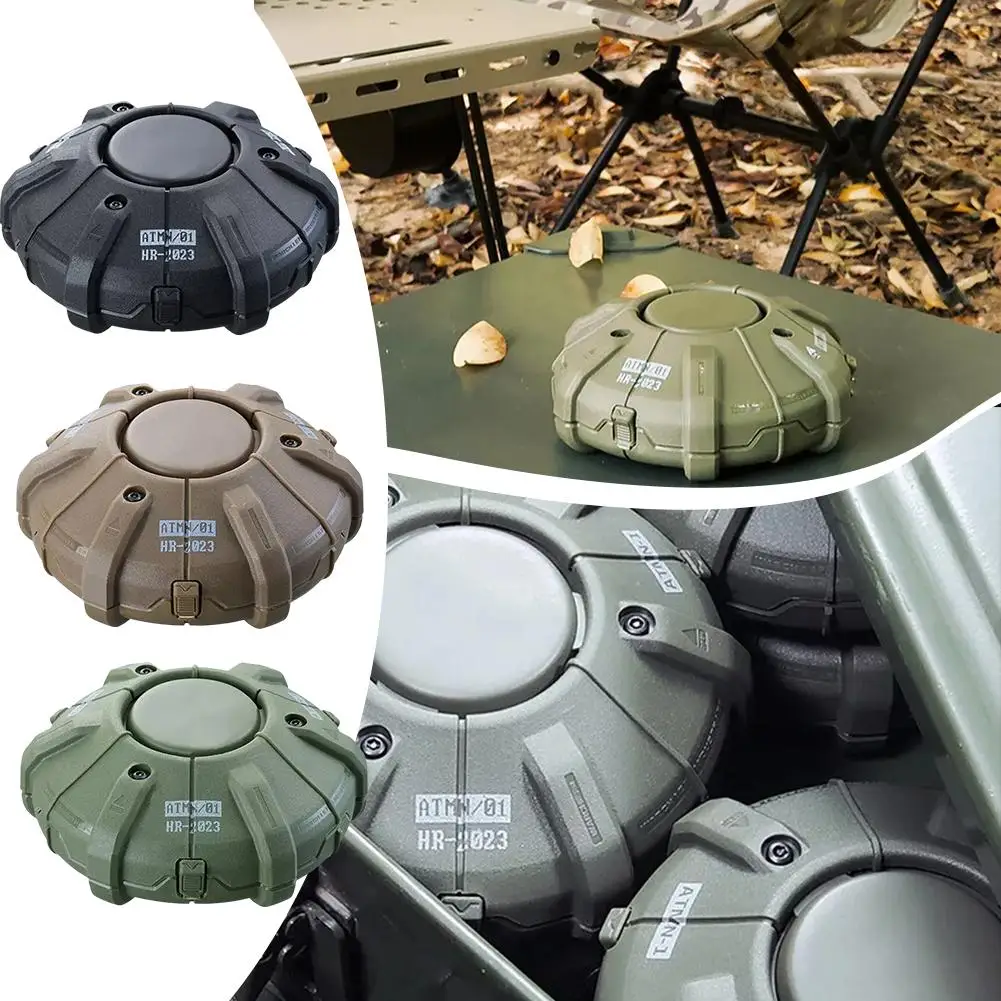 Tactical Mosquito Incense Box Home Outdoor Camping Summer Creative Mosquito Rack Repellent with Fireproof Cover Camping O5R8