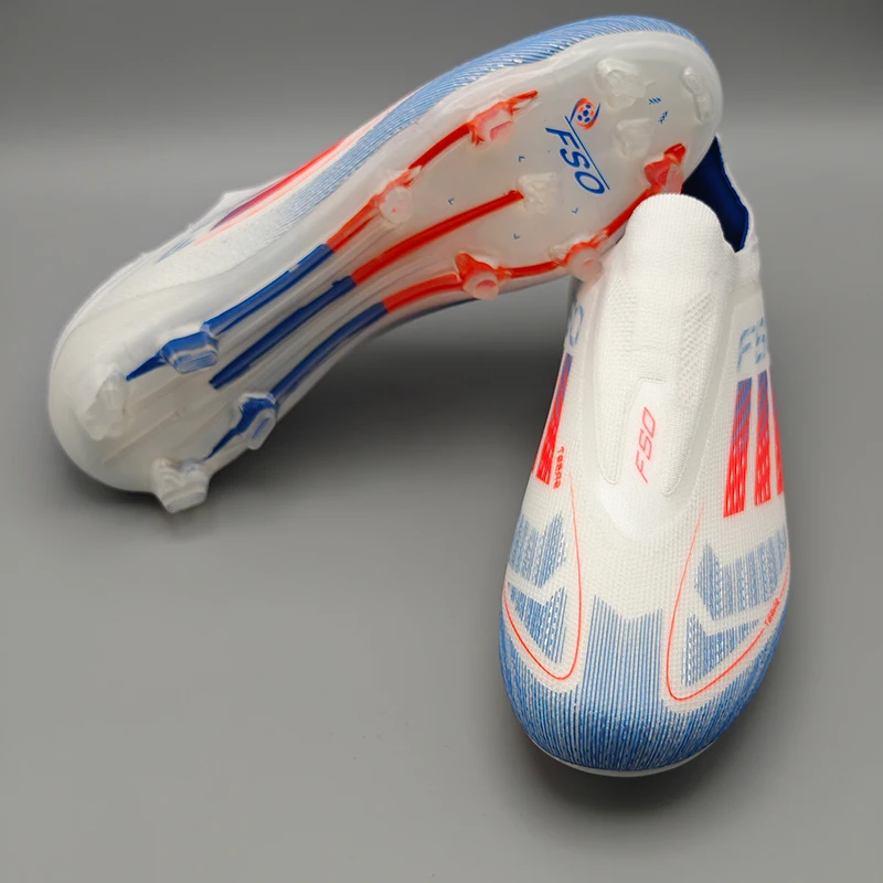 

High Quality Mens SLIP-ON Soccer Cleats - Laceless FG Football Shoes Men/Youth FG Football Shoes