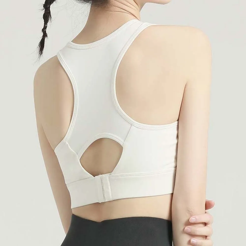 

Solid Color I-shaped Sports Bra Anti-shake Design Breathable Fitness Back-breasted Vest Comfortable Adjustable Yoga Underwear