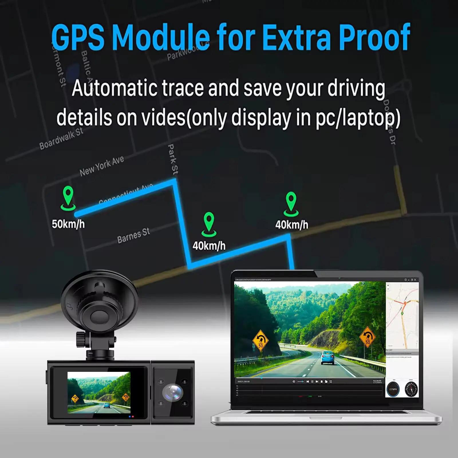 3 قناة للرؤية الليلية 3 عدسة مسجل IPS LCD FHD 2.5K كاميرات نظام تحديد المواقع واي فاي داشكام لسيارة كاميرا فيديو كاميرا داش مزدوجة