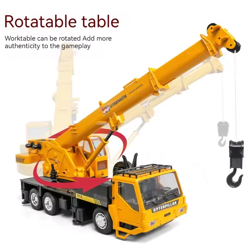 1:24 Remote Control Truck Crane Toys 2.4G RC Lift Simulation Engineering Crane Eletric Model Children\'s Toy Model RC Car Gift