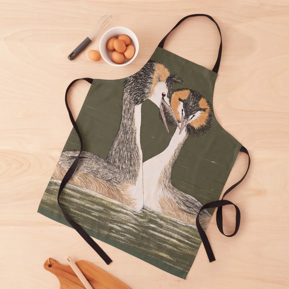 Great crested Grebes Apron kitchen accessories