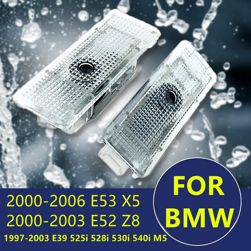 2X פרויקטור לוגו ברוך הבא לדלת הרכב צל רוח אביזרים עבור BMW E39 525i 528i 530i 540i M5 1997-2003 E53 X5 E52 Z8