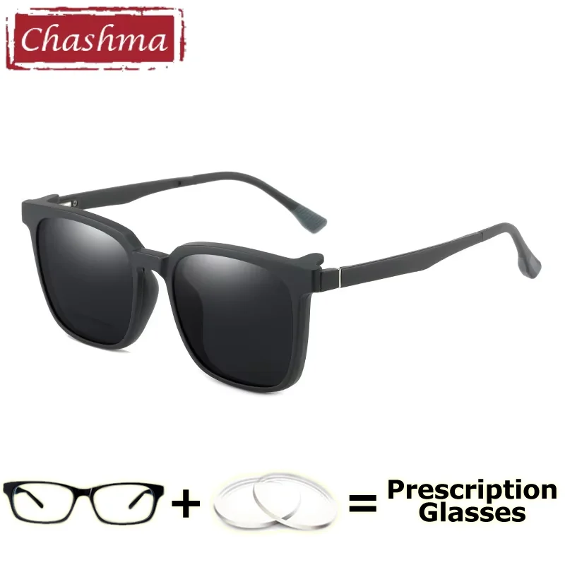 

Очки Chashma по рецепту врача для мужчин и женщин, оправы TR90, солнцезащитные очки с клипсами, прогрессивные, с пружинными шарнирами