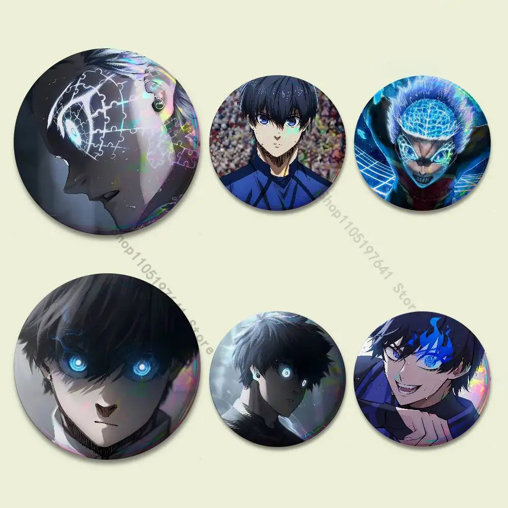 

Anime I-Isagi Y-YoichiS B-Blue L-Lock Creative Round Badge Button Pin Bag Decor Fans Collection Friends Gift Brooch