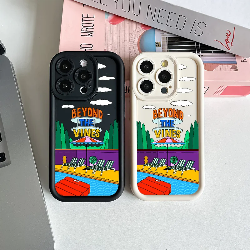

Vacation Beach phone case for iPhone 16 15 14 13 12 11 Pro/ Max/Plus shock-proof rear cover anti-fingerprint