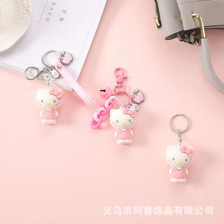 Kawaii-キーホルダーsanrio pompom Vapin circorol,かわいい携帯電話ペンダント,アニメーションギフトアクセサリー