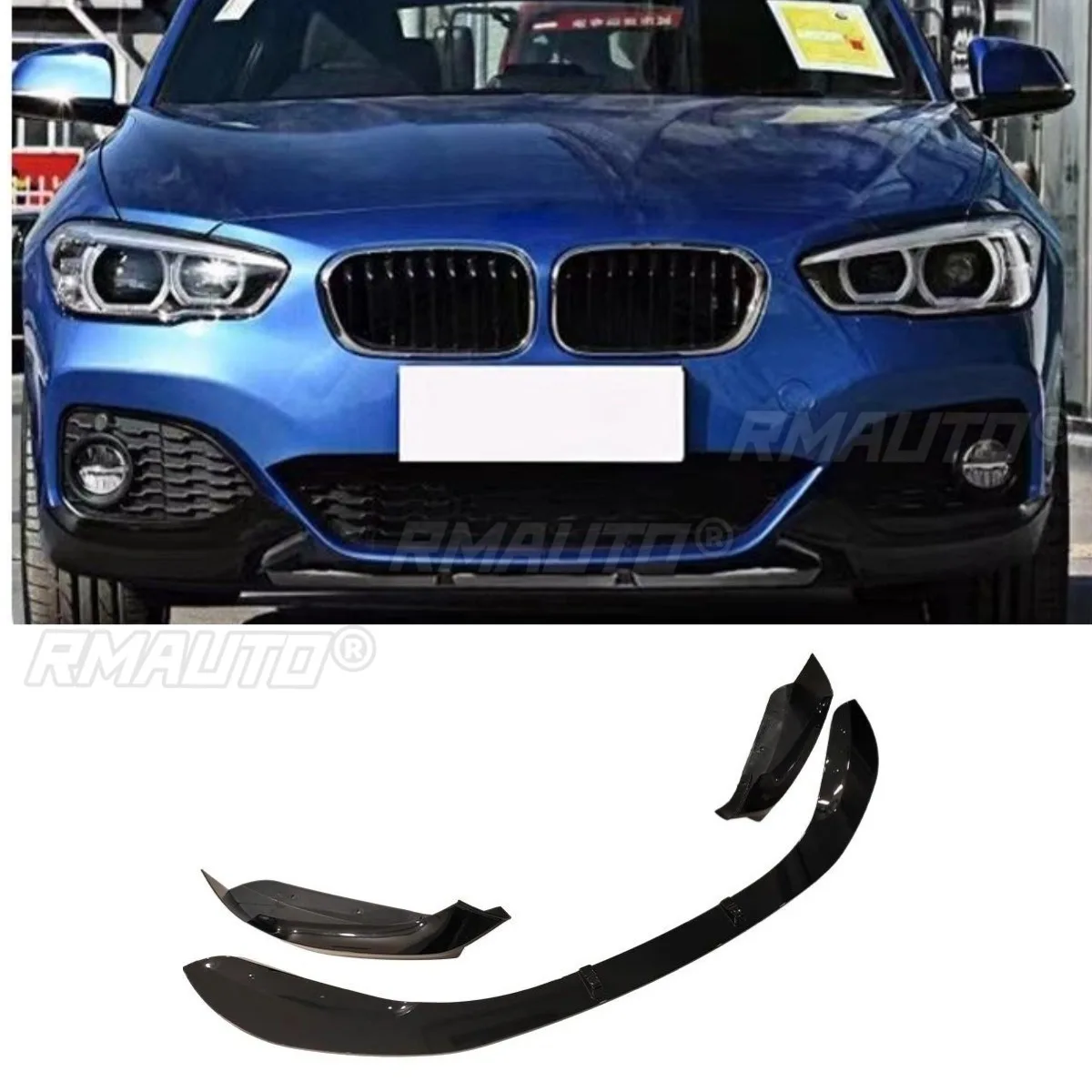 

Car Front Bumper Lip Diffuser Spoiler Glossy Black Modification Part For BMW 1 Series F20 2015-2018 Car Accessories